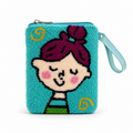 Handmade “Playful Portraits” SMALL Punch Needle Coin Purse – Artisan Character Zipper Pouch, Colorful Tufted Cosmetic Bag (Copy)