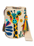 Handmade Wayuu Giraffe Mochila | Animal Stories Collection