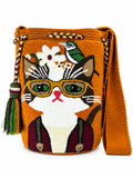 Dapper Cat & Bird Artisan Bucket Bag