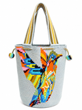 Hummingbird Wayuu Tote Bag – Handmade Colombian Artisan Bag