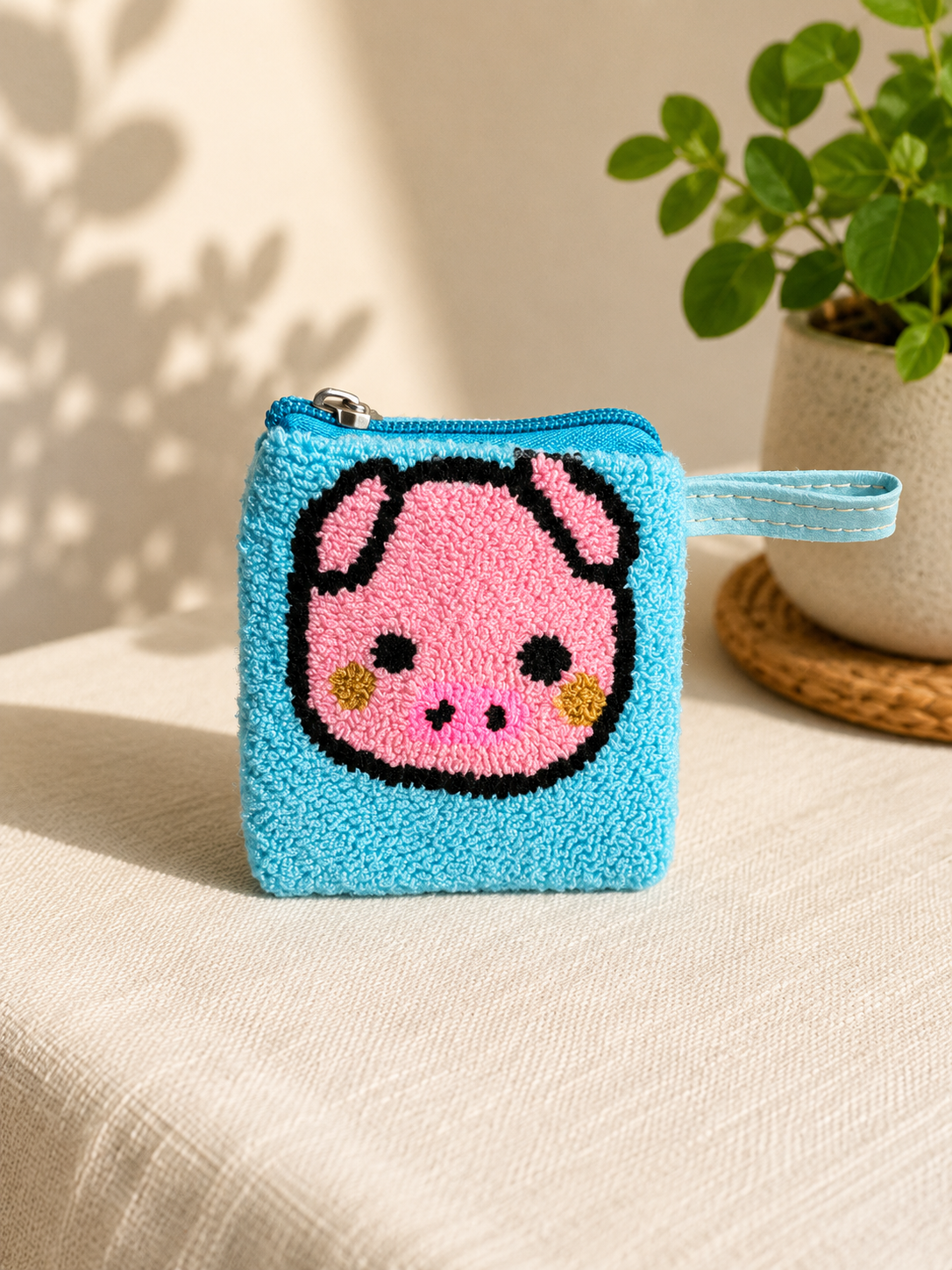 Handmade Zoo Animal Figures SMALL Coin Purse Collection – Elephant, Panda, Penguin, Fox & Hippo Mini Zipper Wallets (Copy)