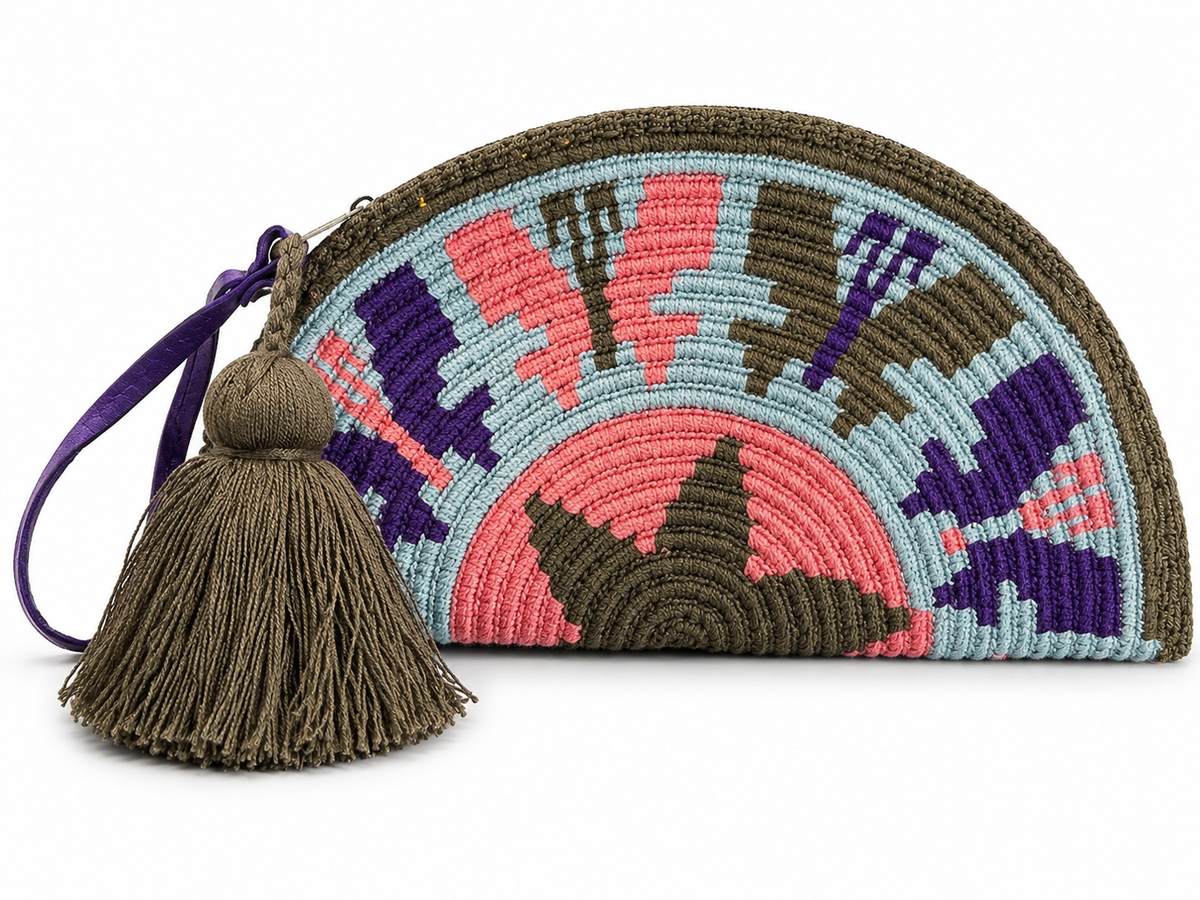 Wayuu Heritage Half-Moon Clutch