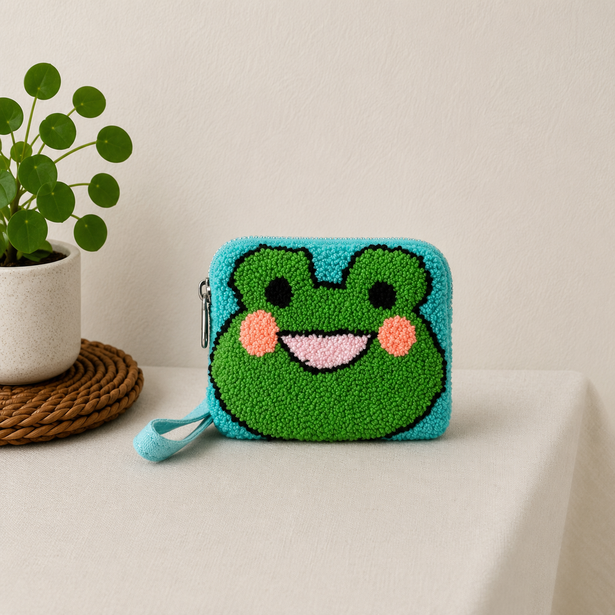 Handmade Zoo Animal Figures SMALL Coin Purse Collection – Elephant, Panda, Penguin, Fox & Hippo Mini Zipper Wallets (Copy)