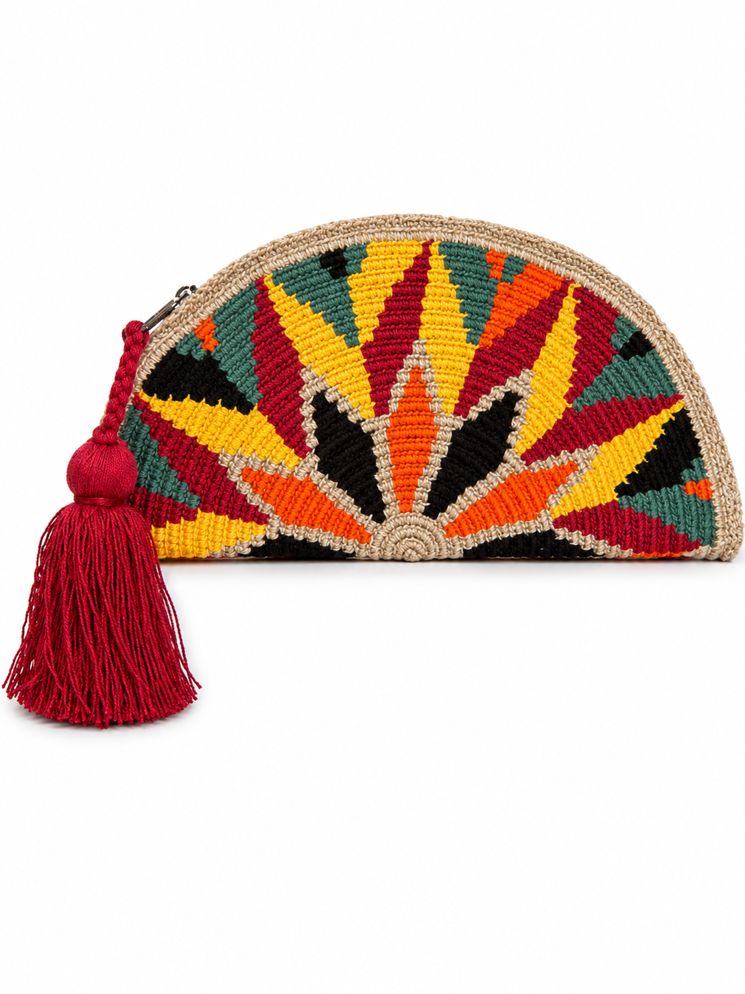 Wayuu Heritage Half-Moon Clutch