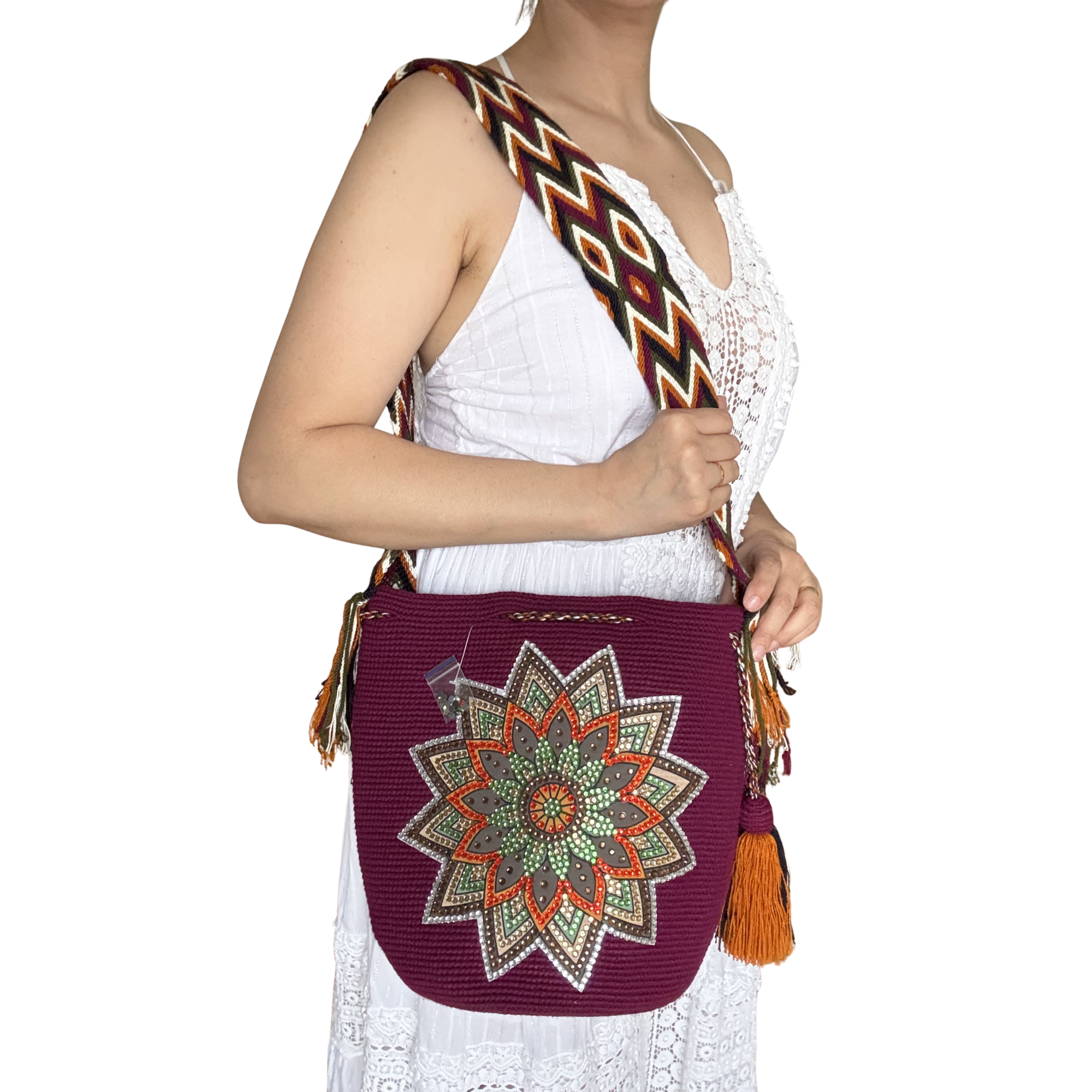 Handmade Wayuu Crossbody Bag – Color Bloom Bucket Bag