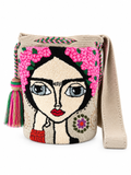 Frida Pink Bloom Artisan Bucket Bag