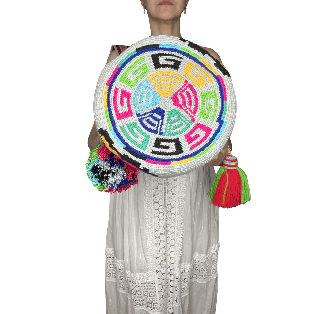 Handmade Wayuu Hummingbird Bag – Colorful Crochet Crossbody with Tropical Bird Design