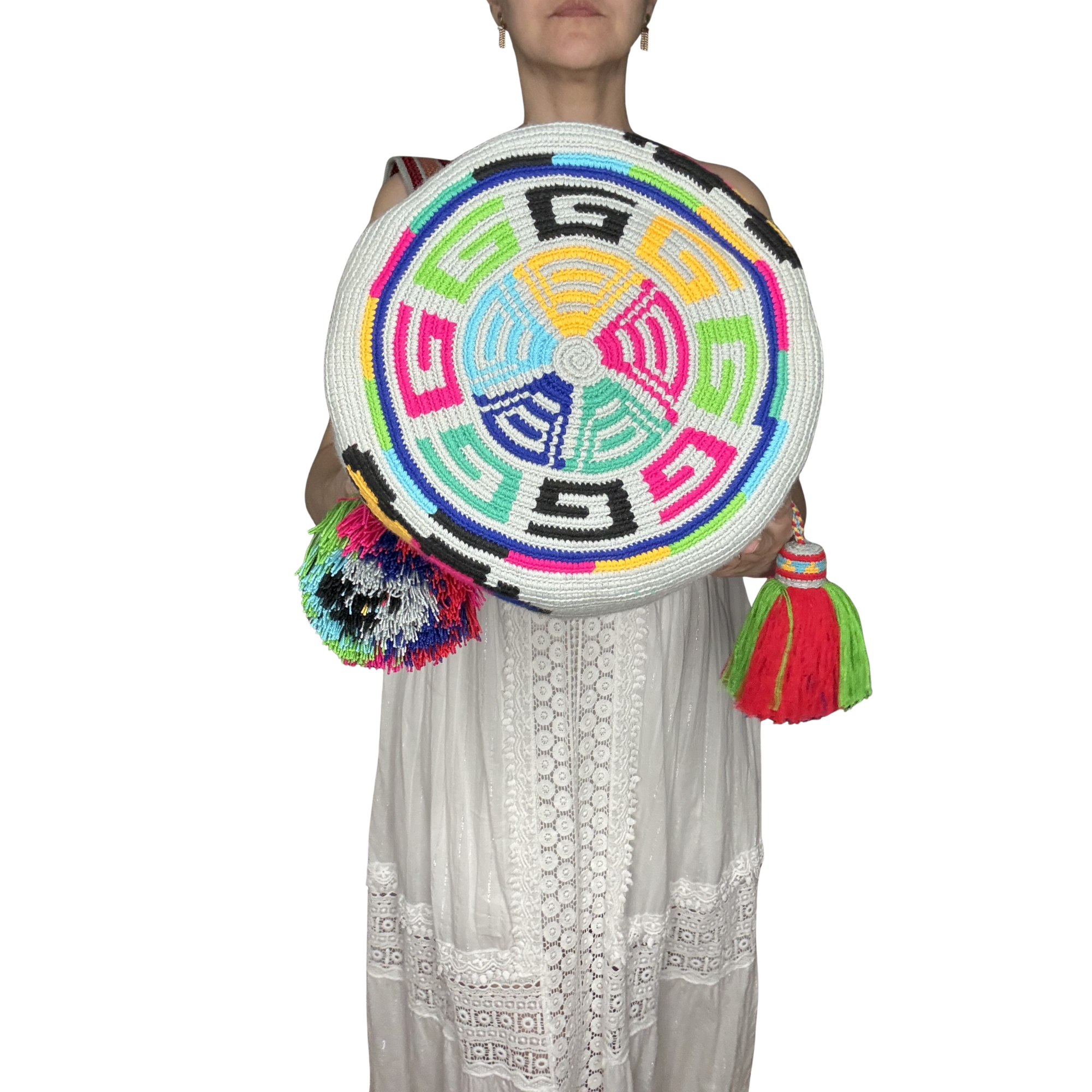 Handmade Wayuu Hummingbird Bag – Colorful Crochet Crossbody with Tropical Bird Design