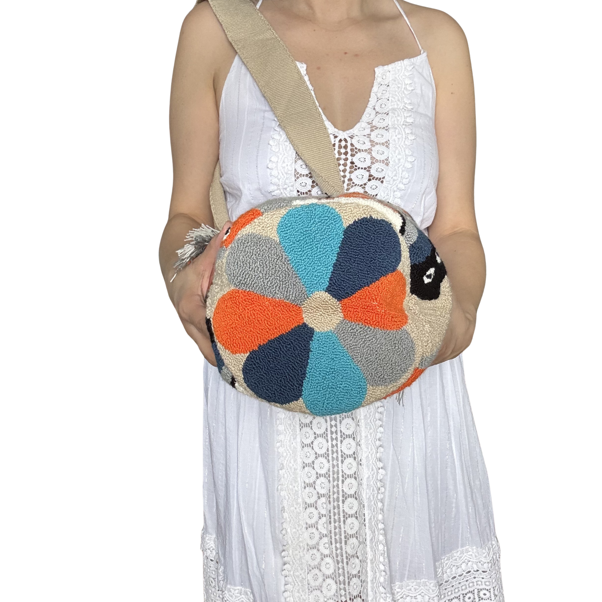 Wayuu Bag Handmade – Cats Mochila, Boho Crossbody Artisan Bag