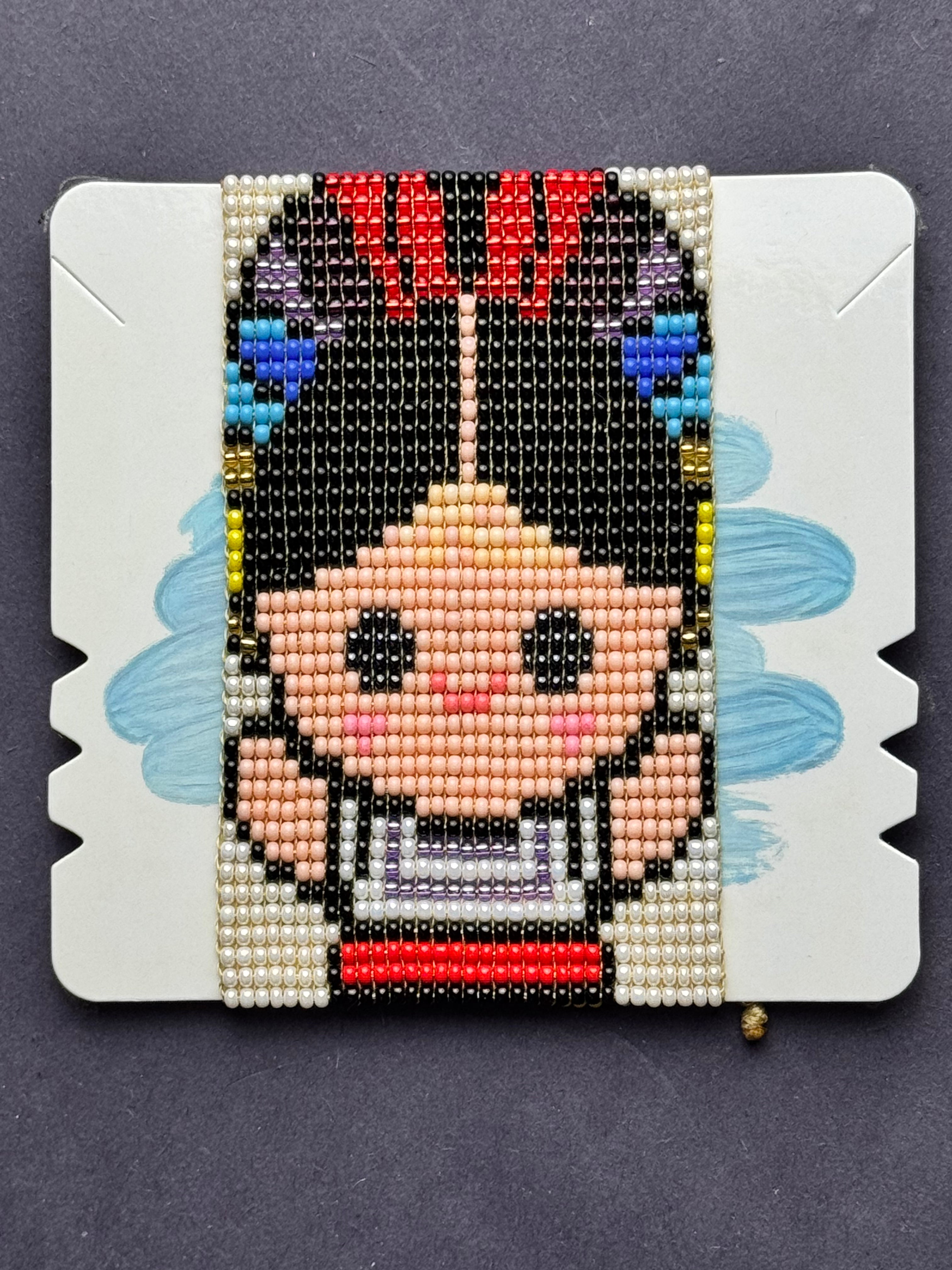 Handmade Frida Kahlo Bracelet | Artisan Woven Czech Seed Bead Bracelet