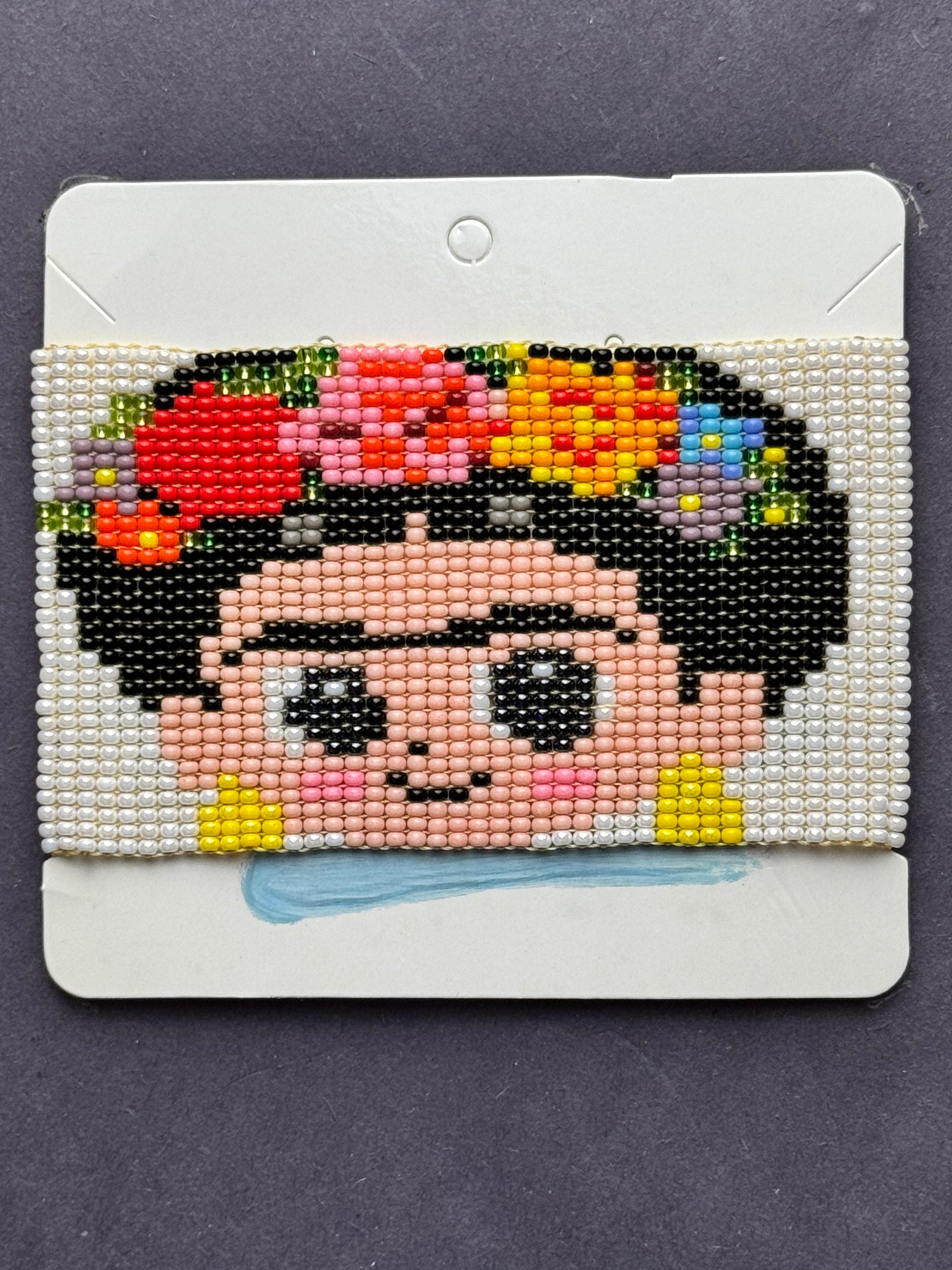 Handmade Frida Kahlo Bracelet | Artisan Woven Czech Seed Bead Bracelet